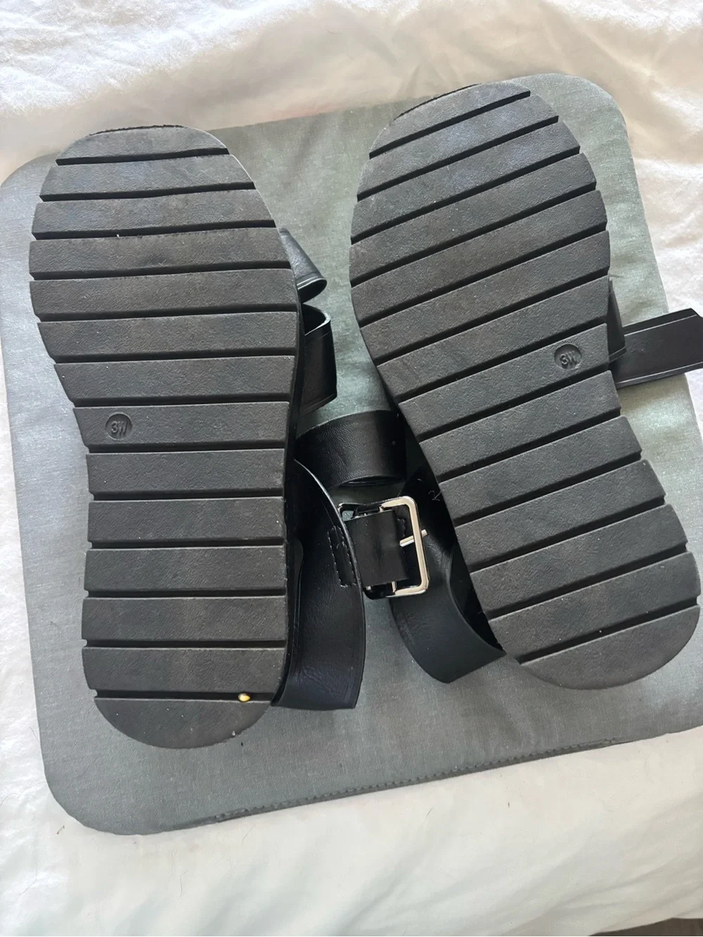 ASOS Black Crisscross Buckle Slide Sandals